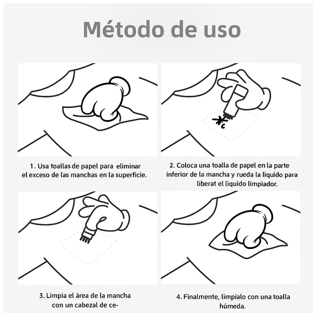 Quitamanchas portàtil con cepillo